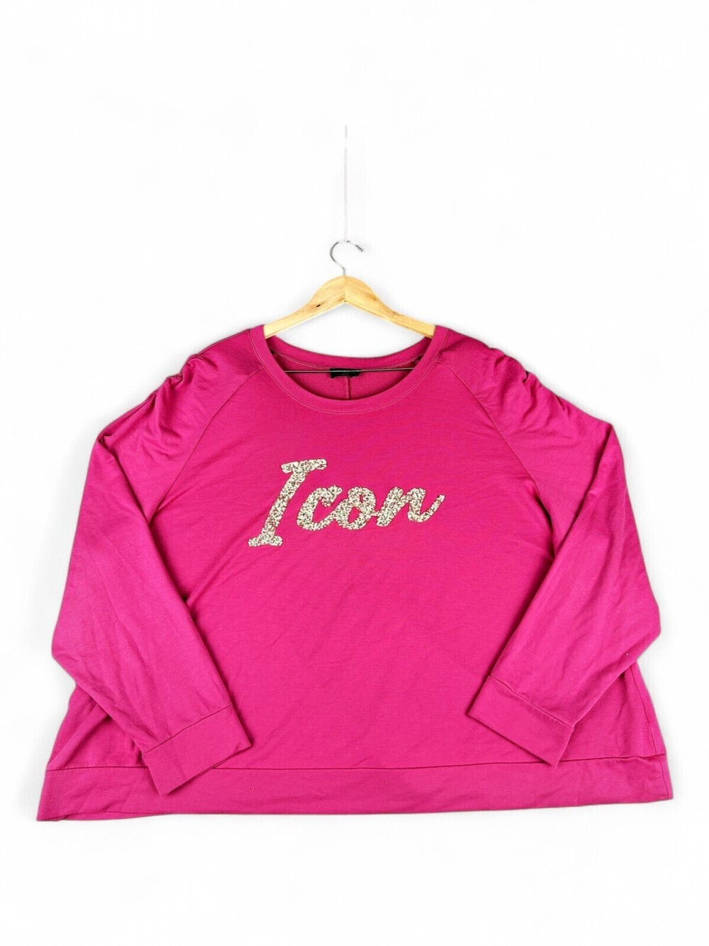 Lane Bryant Plus 30 Icon Sequin Long Sleeve Tee